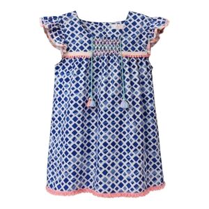 New Matilda Jane Hula Hoop Top blue quatrefoil flamingo boho shirt girls size 14